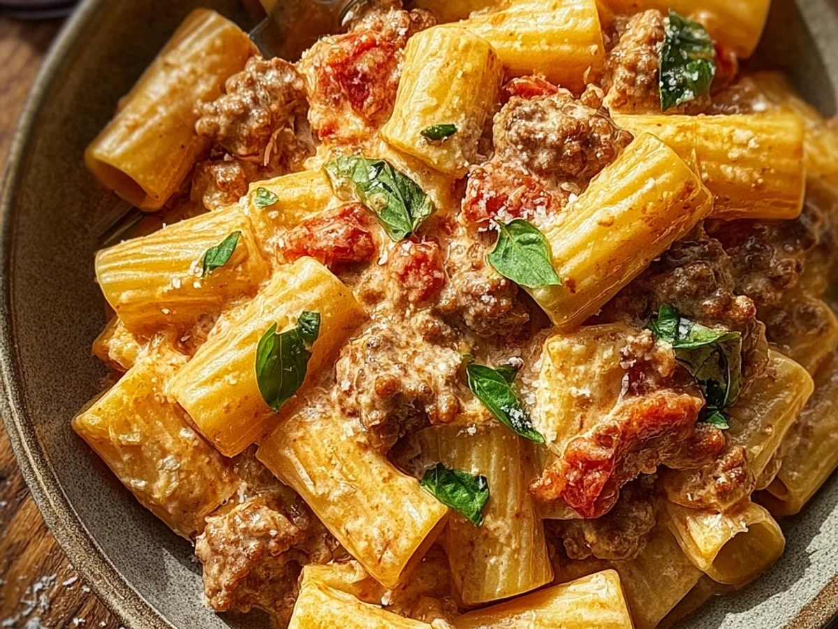 Creamy Beef Sausage Rigatoni: Weeknight Comfort Pasta - Featured Image