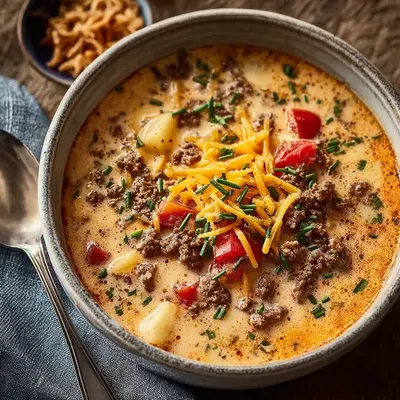 Creamy Cheeseburger Soup: A Hearty Dinner Recipe