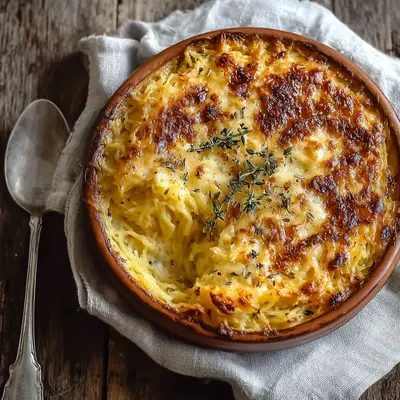 Creamy Cheesy Spaghetti Squash Au Gratin Bake