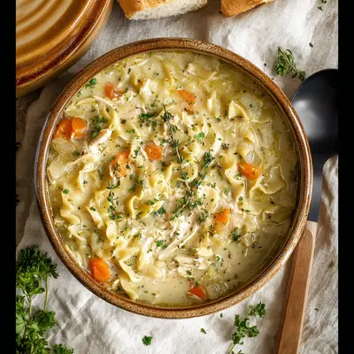 Creamy Chicken Noodle Soup (Crockpot): Slow Cooker Comfort
