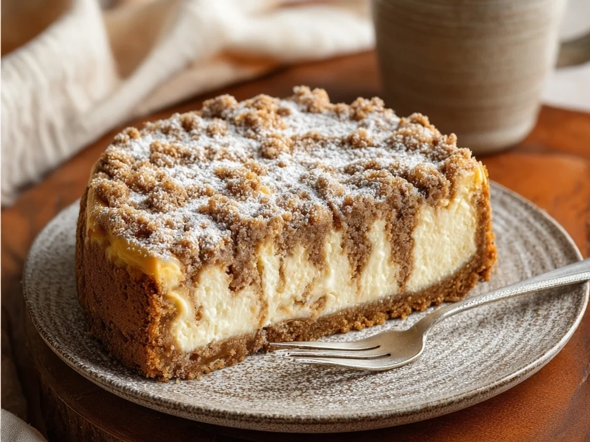 Creamy Coffee Cake Cheesecake Recipe for Brunch - Featured Image
