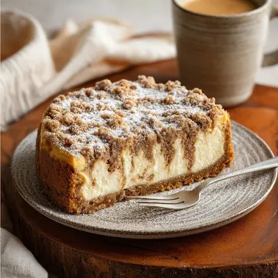 Creamy Coffee Cake Cheesecake Recipe for Brunch