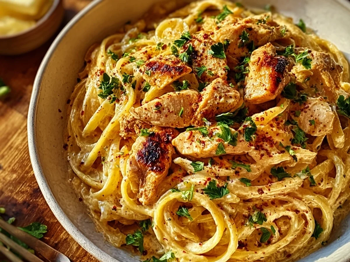 Creamy Cowboy Butter Chicken Linguine: Quick Dinner - Featured Image