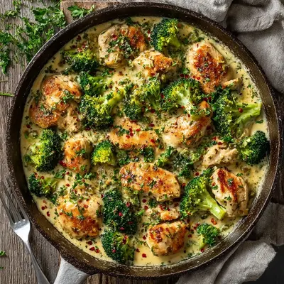 Creamy Garlic Chicken & Broccoli Skillet: Weeknight Magic