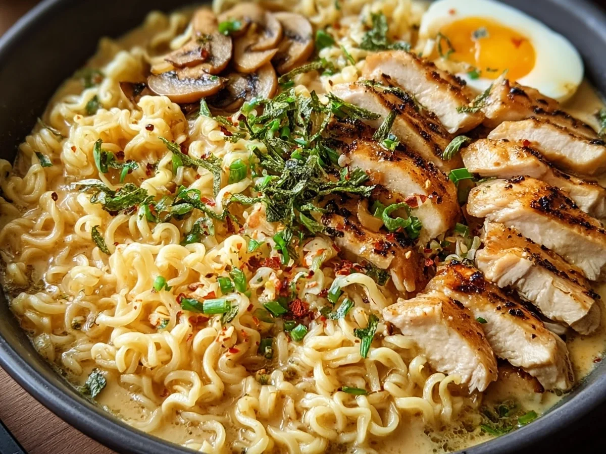 Creamy Garlic Chicken Ramen: Rich & Flavorful Noodles - Featured Image
