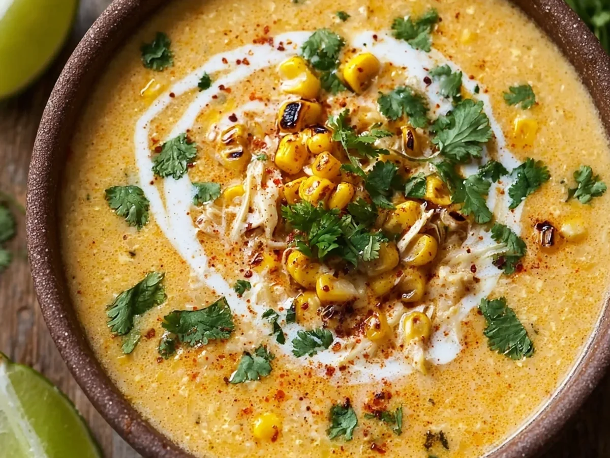 Creamy Mexican Street Corn Soup: Easy & Flavorful - Featured Image