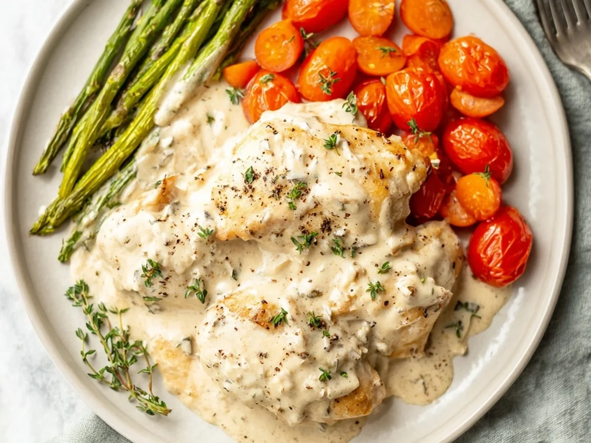 Creamy Skillet Easy Cream Cheese Chicken Dinner - Featured Image