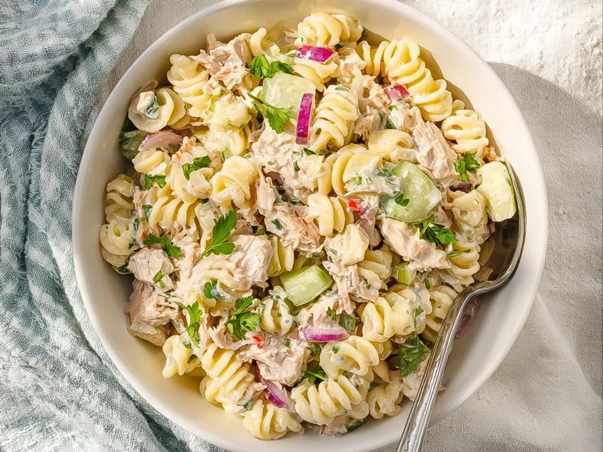 Creamy Tuna Pasta Salad: Quick Weeknight Delight - Featured Image