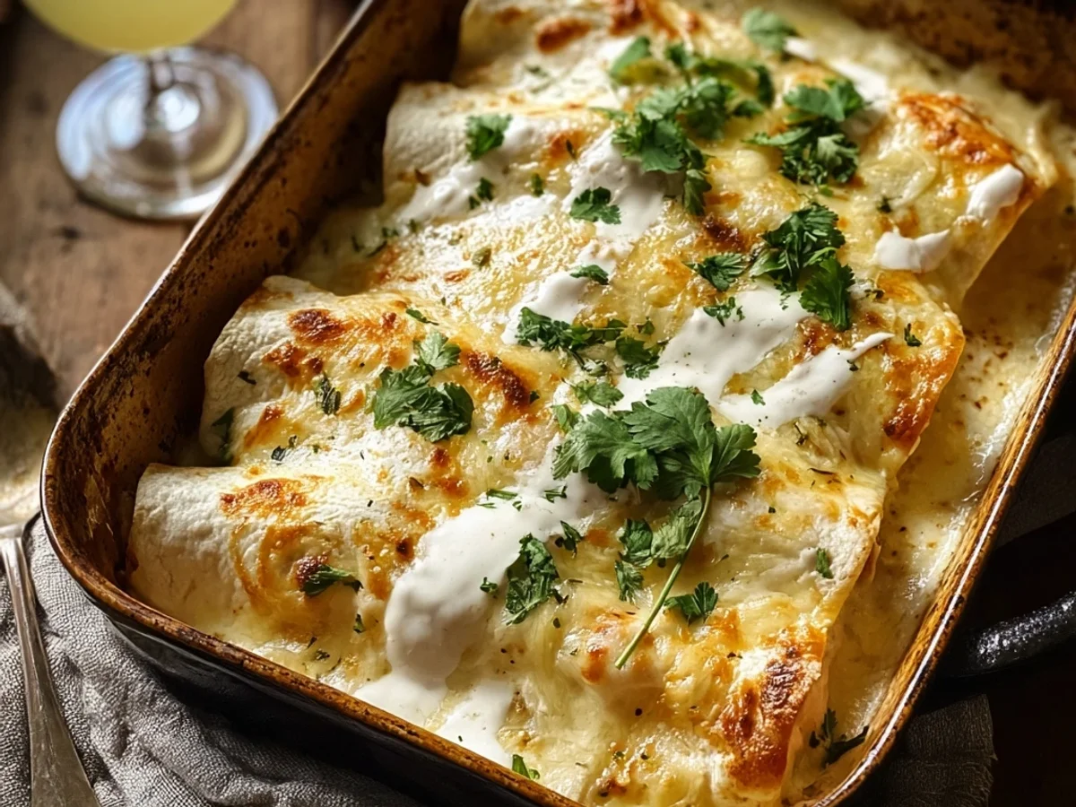 Creamy White Chicken Enchiladas: A Family Favorite - Featured Image