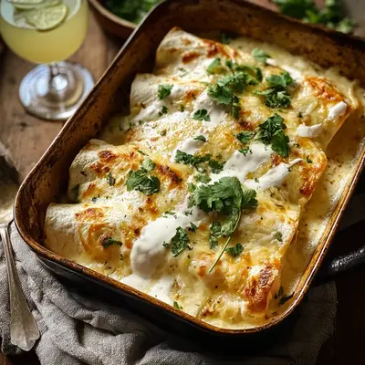 Creamy White Chicken Enchiladas: A Family Favorite