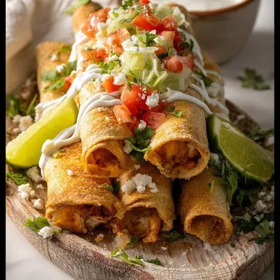 Crispy Quick Easy Chicken Flautas for Weeknights
