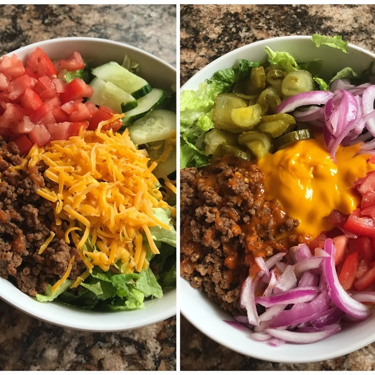Easy Burger Bowls Recipe