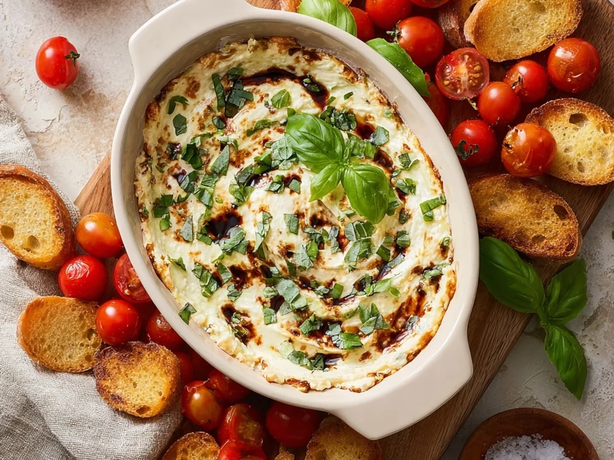 Easy Caprese Dip Appetizer: Fresh & Flavorful - Featured Image
