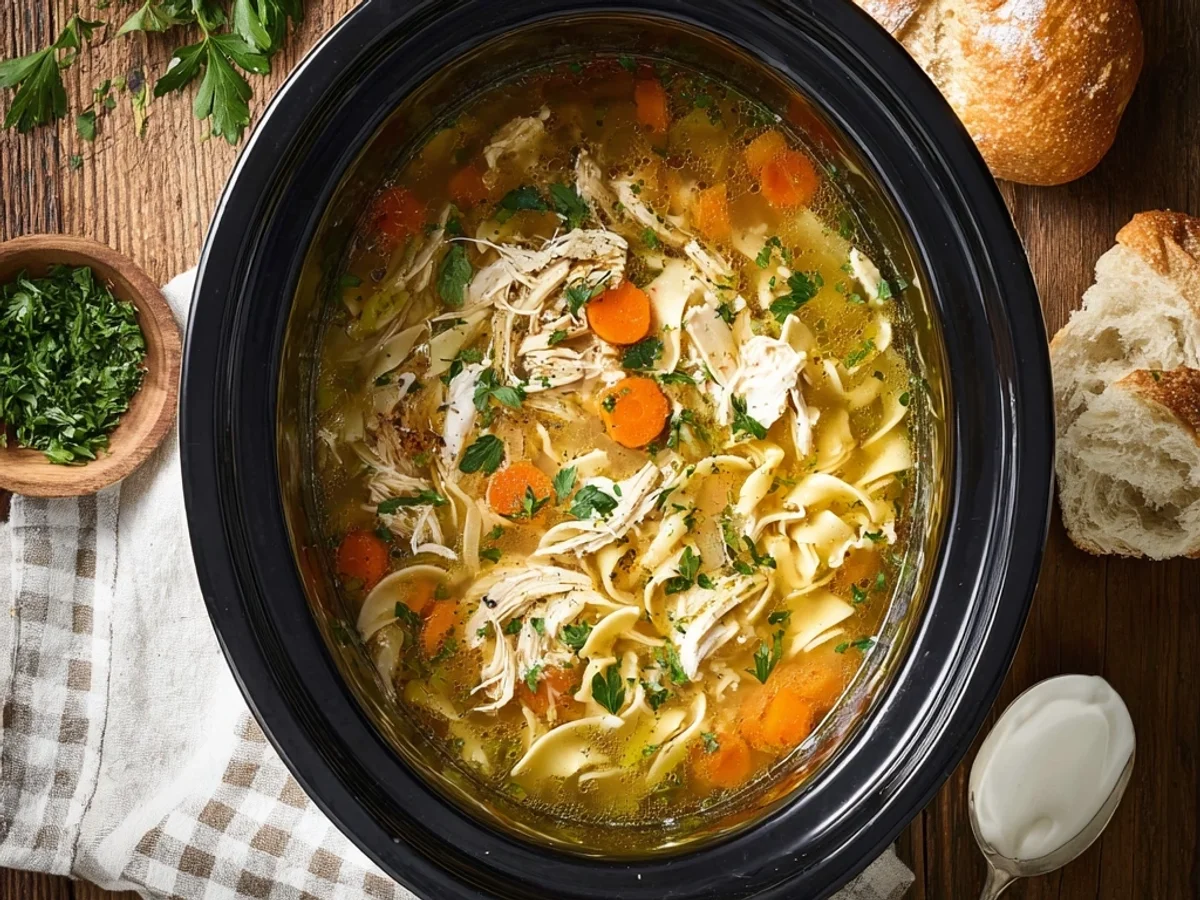 Easy Crockpot Chicken Noodle Soup: A Weeknight Lifesaver - Featured Image