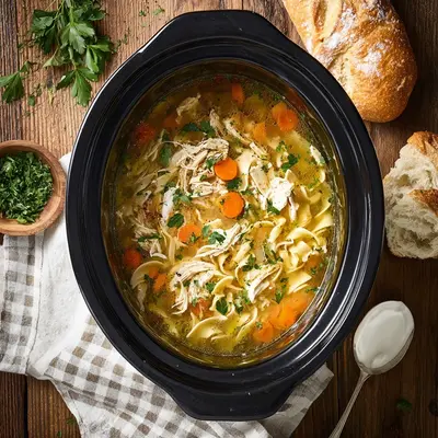 Easy Crockpot Chicken Noodle Soup: A Weeknight Lifesaver