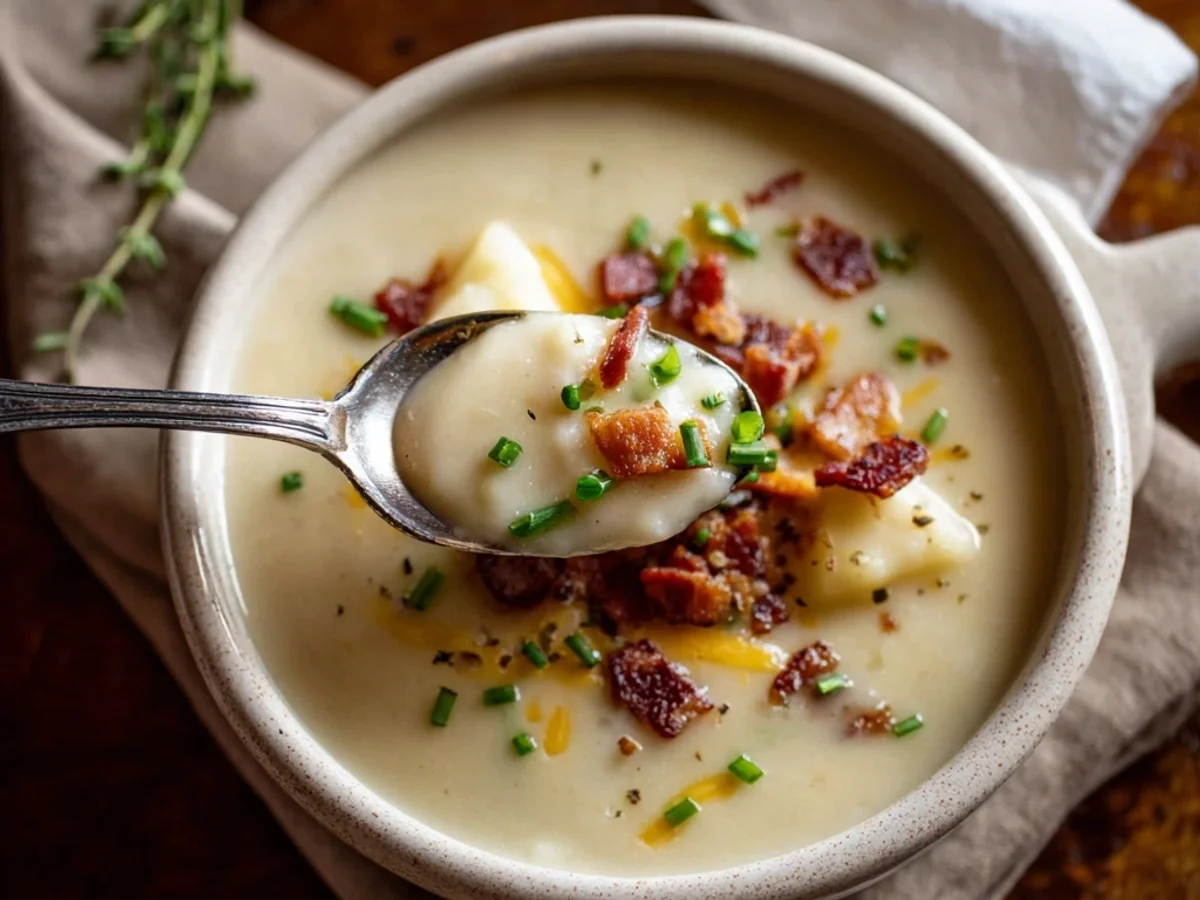 Easy Crockpot Potato Soup: Hearty & Creamy Comfort - Featured Image