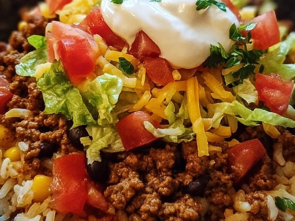 Easy Taco Rice Bowl: Quick & Flavorful Dinner - Featured Image