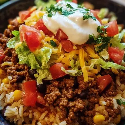 Easy Taco Rice Bowl: Quick & Flavorful Dinner