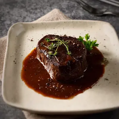 Filet Mignon with Rich Broth Sauce: Simple Elegance