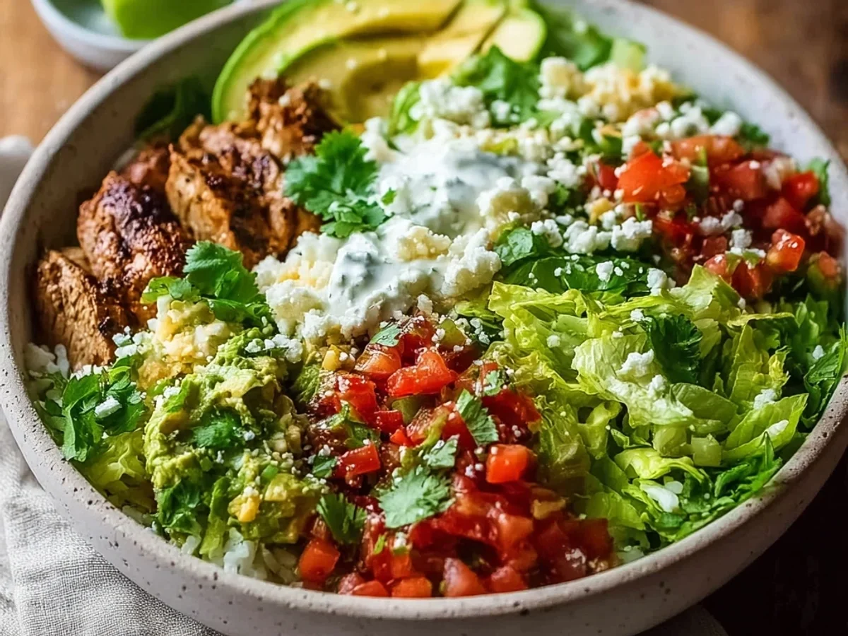 Flavorful Low Carb Burrito Bowl with Zesty Lime Chicken - Featured Image
