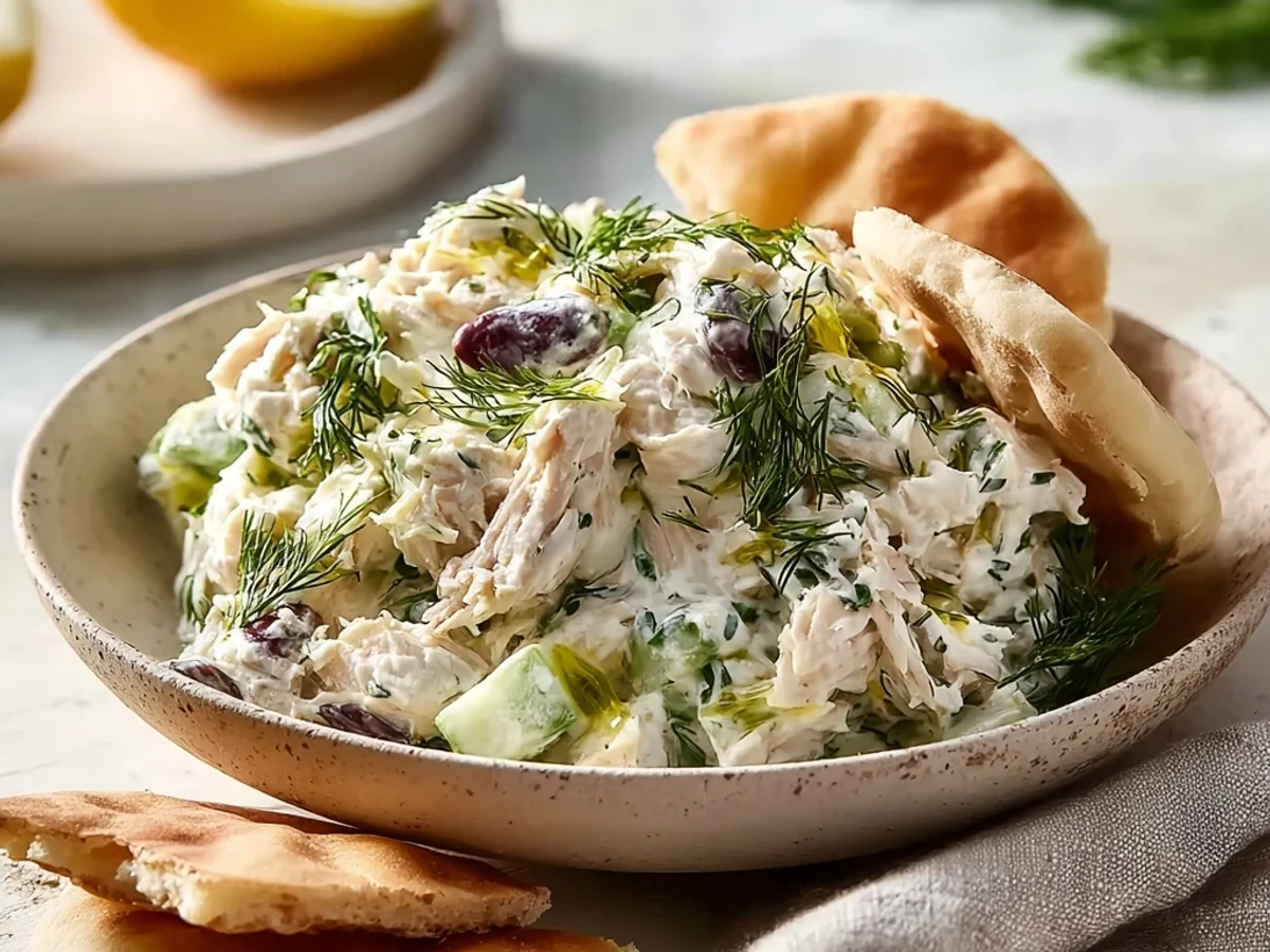 Fresh Tzatziki Chicken Salad: A Bright, Tangy Meal - Featured Image