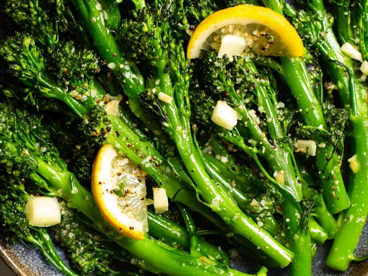 Garlic Butter Broccolini Side Dish - Featured Image