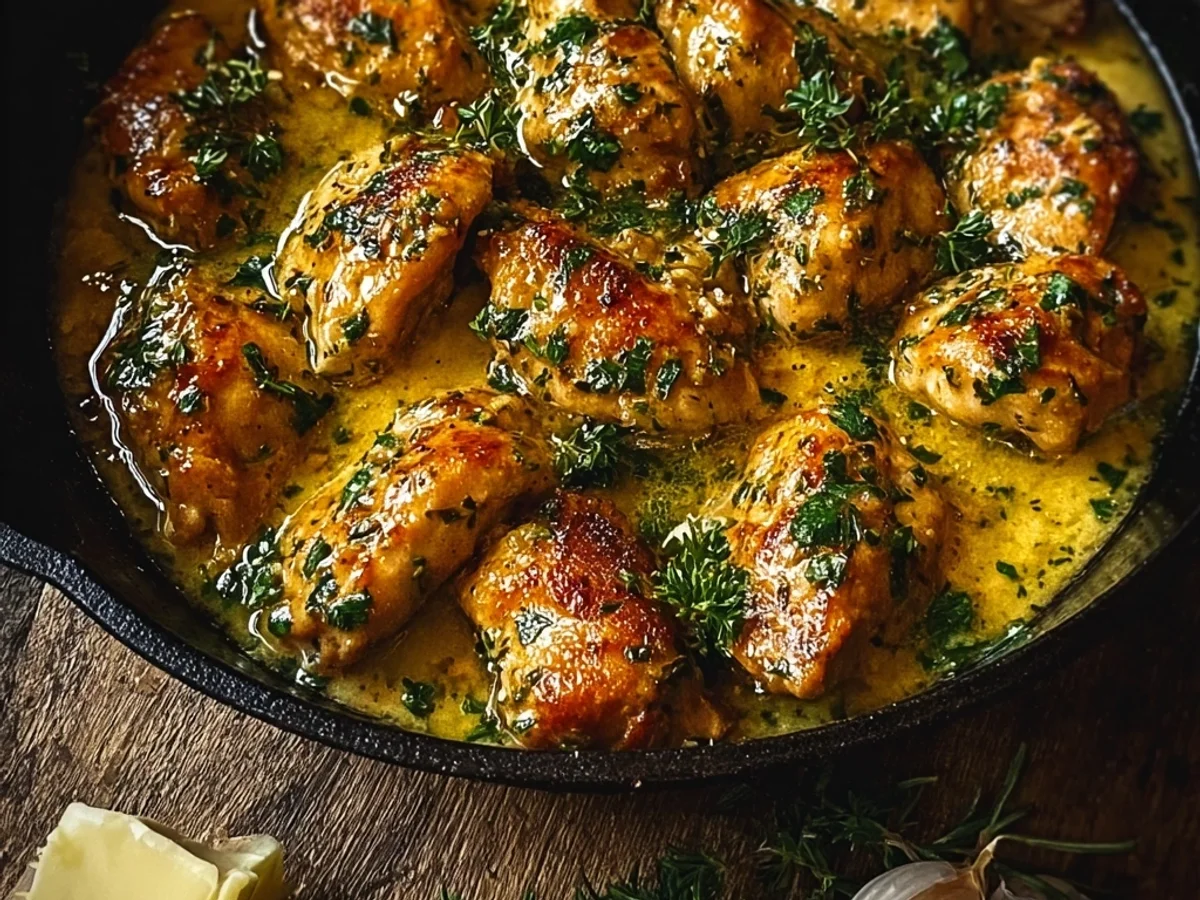 Garlic Butter Chicken Skillet - Quick Weeknight Dinner - Featured Image