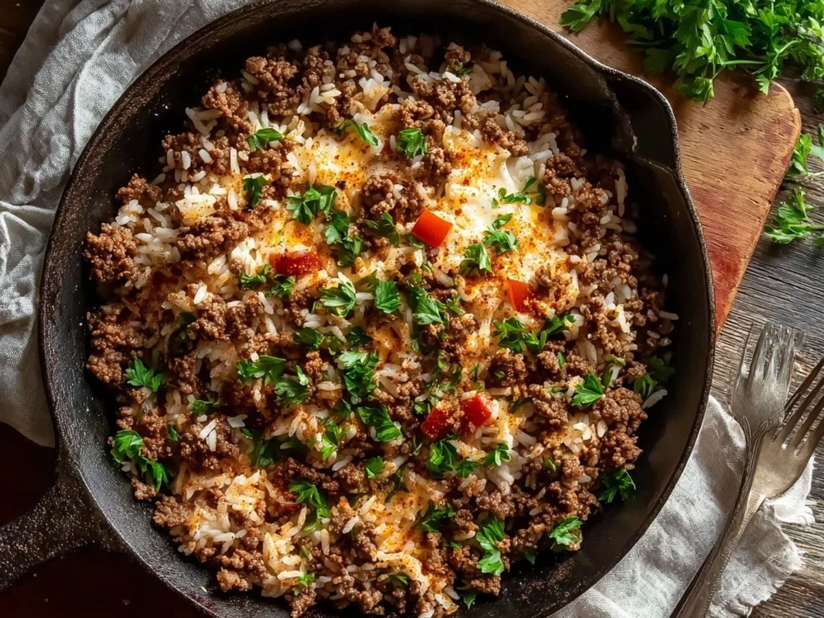 Ground Beef and Rice Skillet: Simple One-Pan Dinner - Featured Image