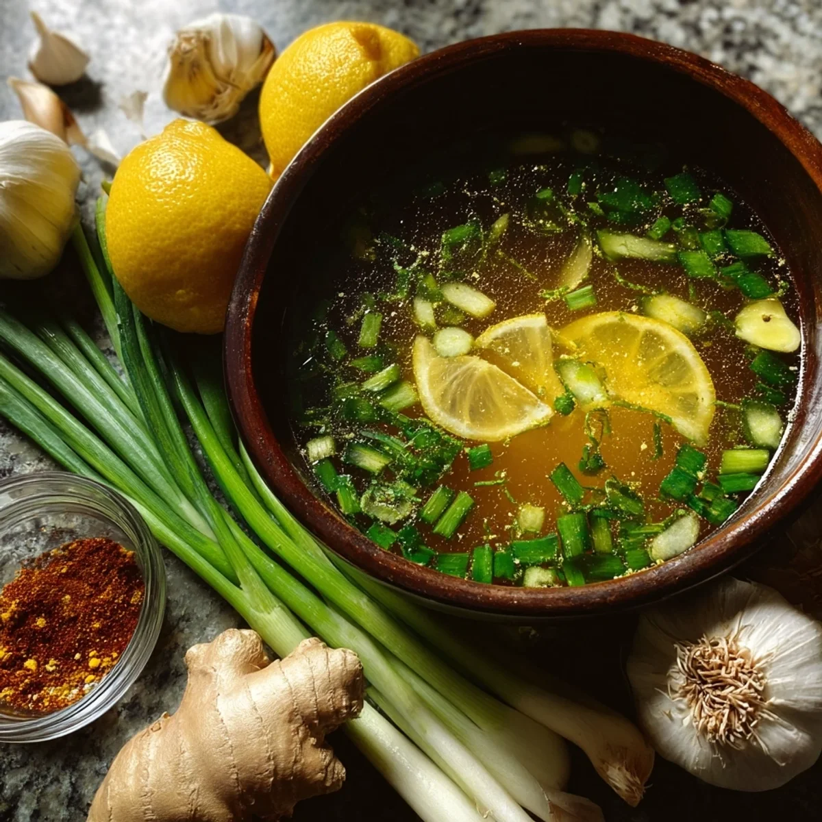 Healing Miso-Ginger Lemon Detox Broth