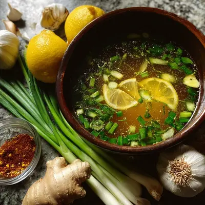 Healing Miso-Ginger Lemon Detox Broth