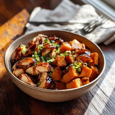 Hearty BBQ Chicken & Roasted Sweet Potato Bowls