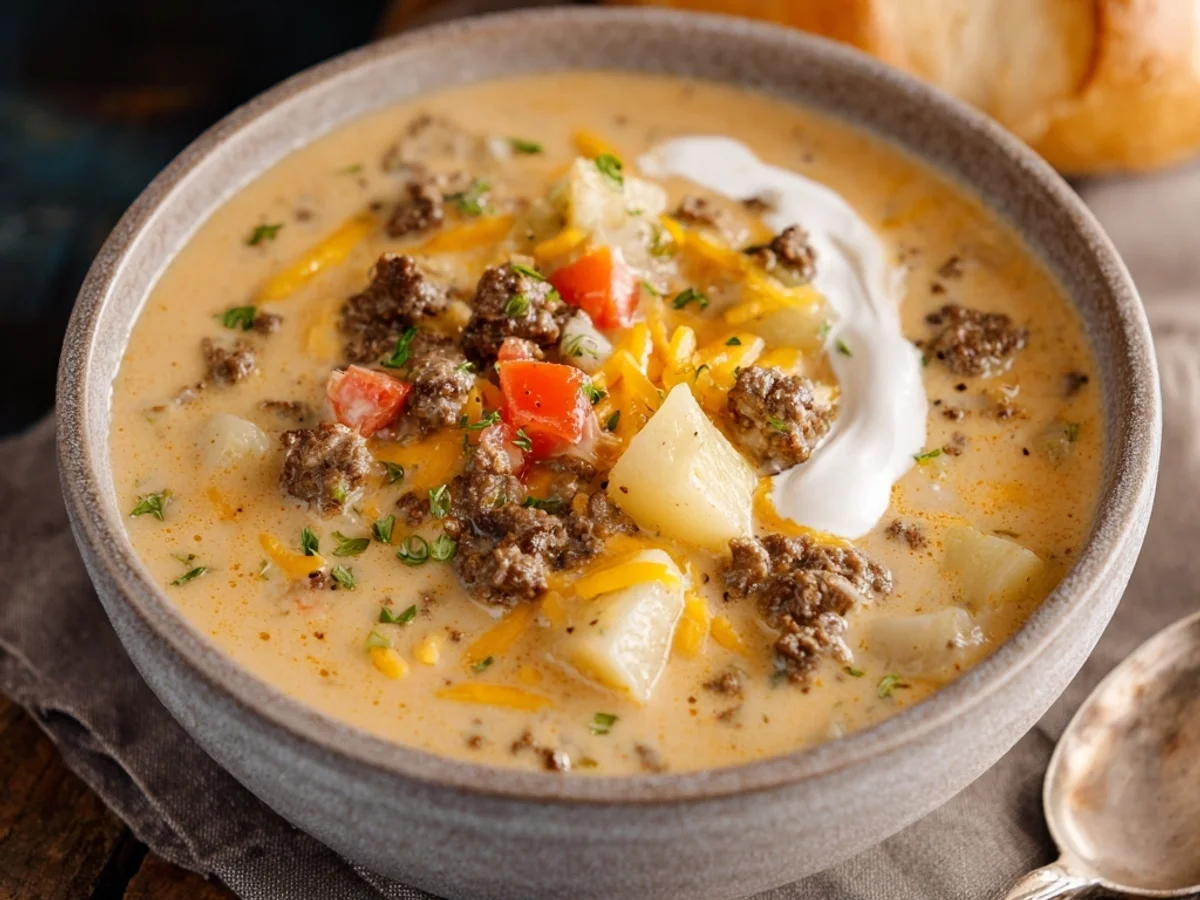 Hearty Cheeseburger Soup: Creamy Comfort in a Bowl - Featured Image
