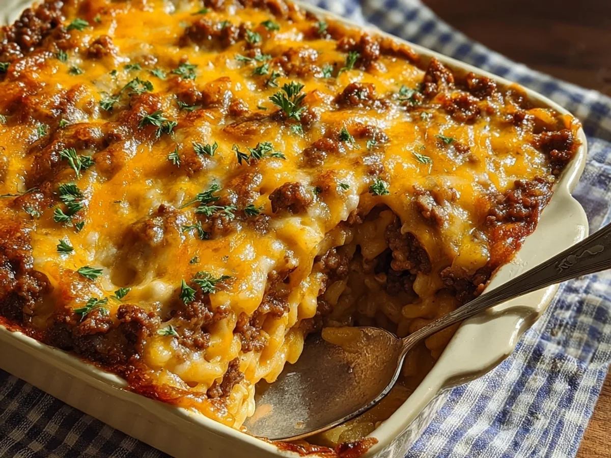 Hearty Cheesy Hamburger Casserole: A Family Favorite - Featured Image