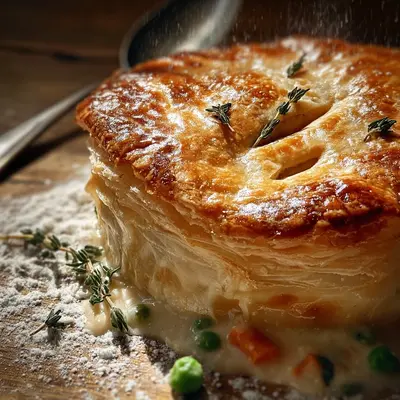 Hearty Chicken Pot Pie: Flaky Crust, Creamy Filling