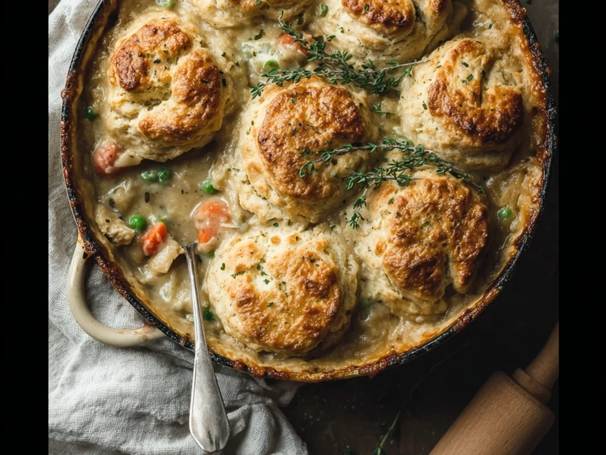 Hearty Chicken Pot Pie with Fluffy Biscuits - Featured Image