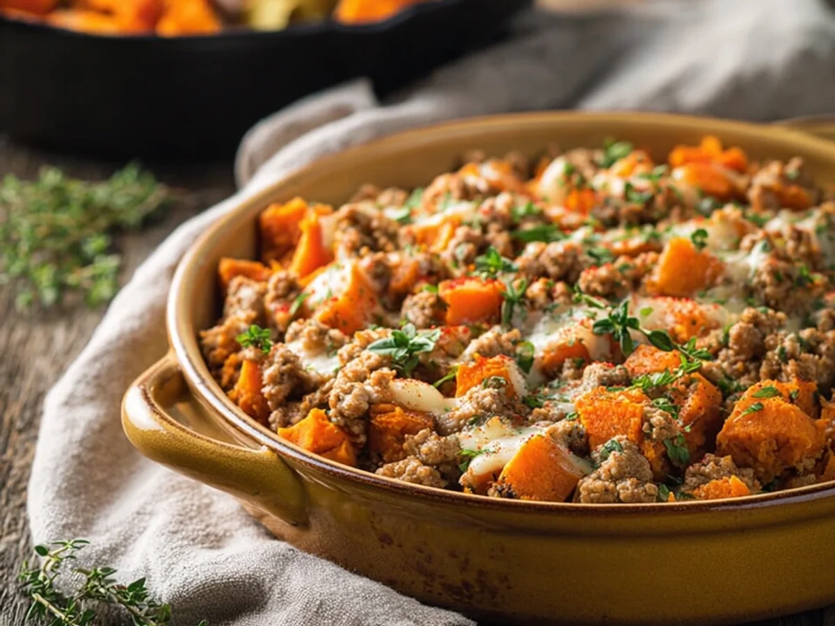Hearty Ground Turkey Sweet Potato Bake: A Weeknight Favorite - Featured Image