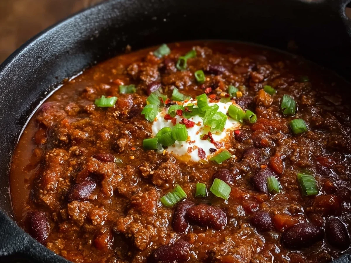 Hearty Homestyle Slow Cooker Chili - Featured Image