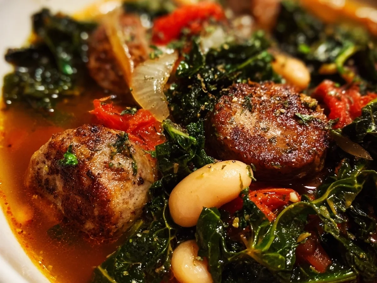 Hearty Kale, Beef Sausage & White Bean Soup - Featured Image