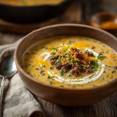Hearty Loaded Cheeseburger Soup: Easy Dinner Fix