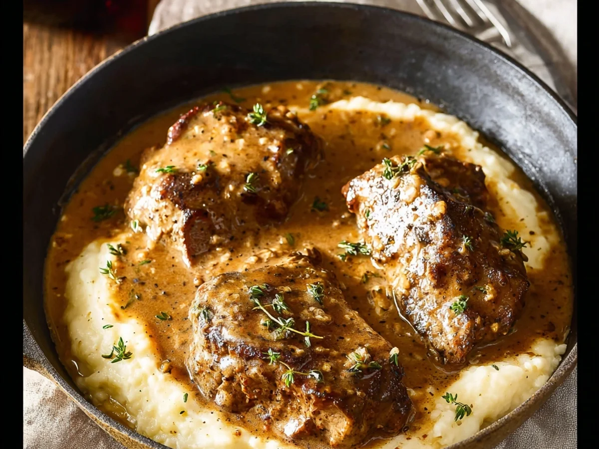 Hearty Smothered Lamb Chops with Creamy Gravy - Featured Image