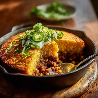 Hearty Texas Tamale Pie: Flavorful Beef and Cornbread Bake