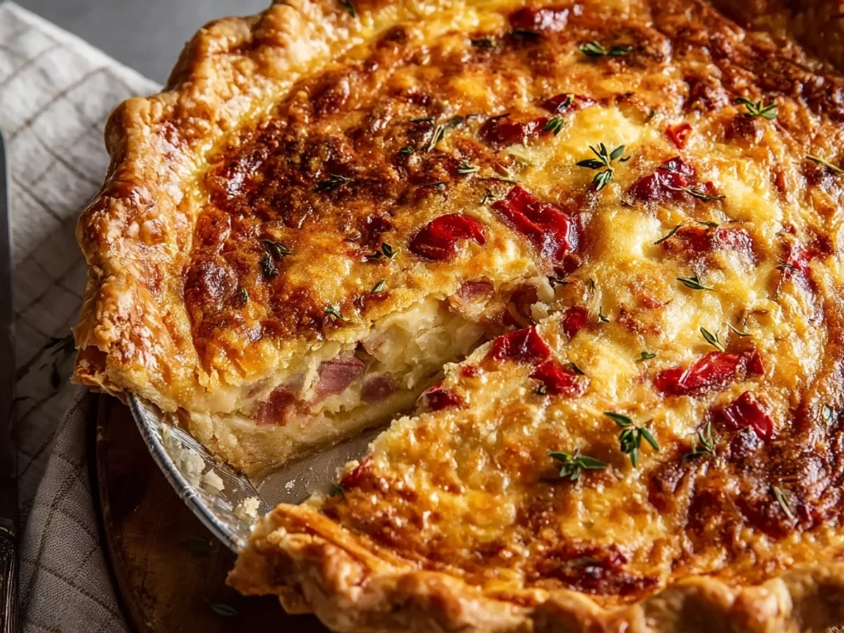 Hearty Turkey Ham Onion Tomato Pie: A Family Favorite - Featured Image
