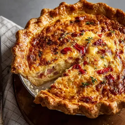 Hearty Turkey Ham Onion Tomato Pie: A Family Favorite