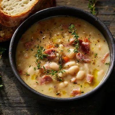 Hearty White Bean Soup with Turkey Ham: A Weeknight Warmth