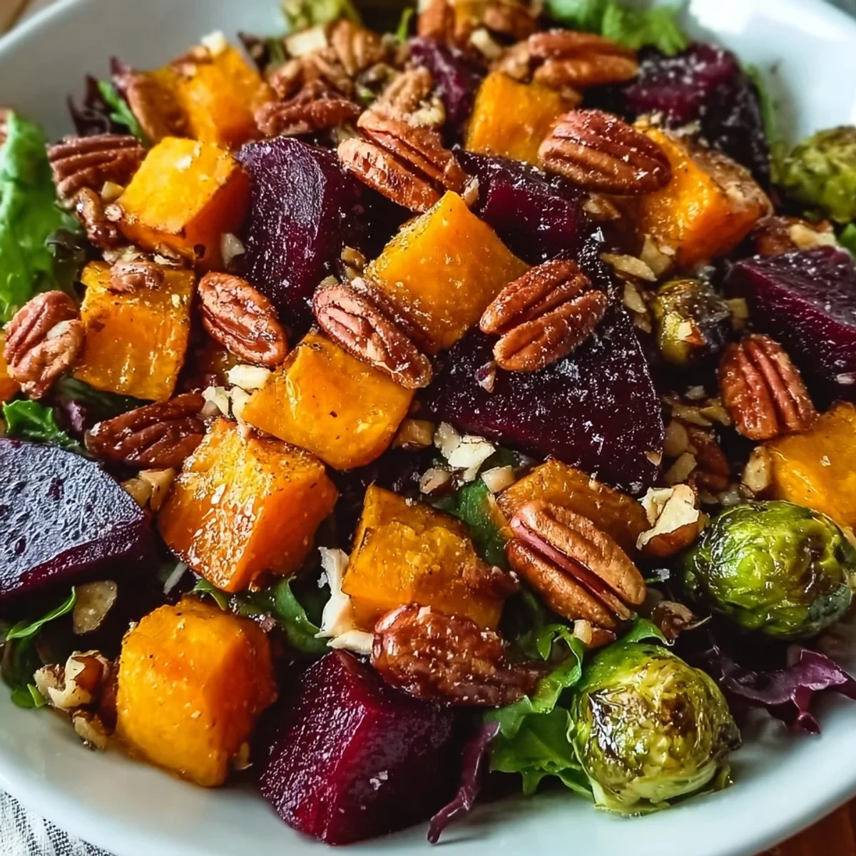 Hearty Winter Salad with Roasted Squash & Beets