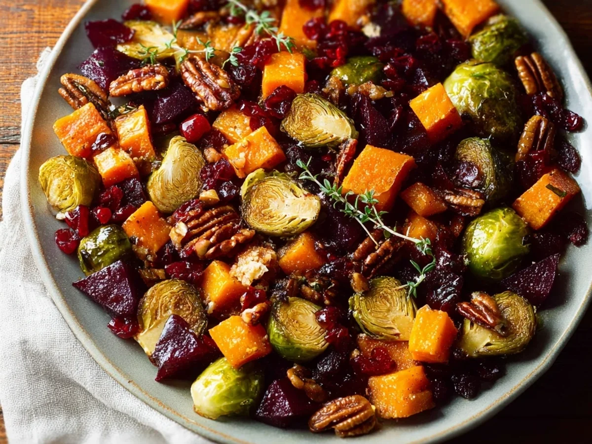 Hearty Winter Vegetable Salad with Citrus Vinaigrette - Featured Image