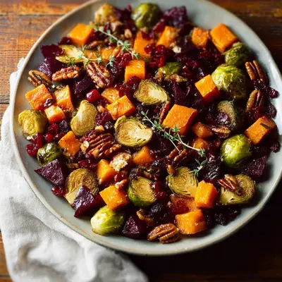 Hearty Winter Vegetable Salad with Citrus Vinaigrette
