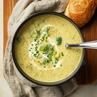 High-Protein Broccoli Cheddar Soup: Creamy & Hearty