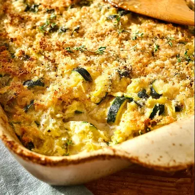 Homestyle Cheesy Zucchini Squash Casserole Bake