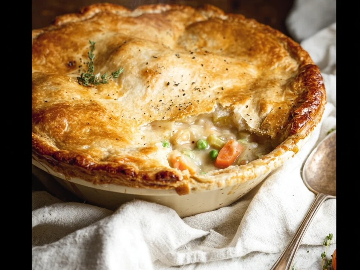 Homestyle Chicken Pot Pie: Crispy Crust, Creamy Filling - Featured Image